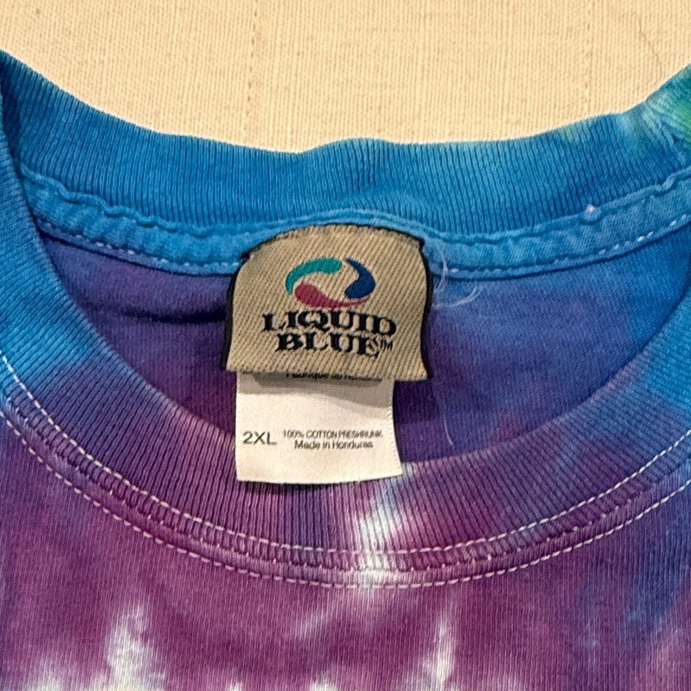 Liquid Blue Tie-Dye Long Sleeve Shirt XXL ”old stock” Celtic Jam shirt - Picture 4 of 9